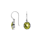 AE-8105-LQ Sterling Silver Earring With Lemon Quartz